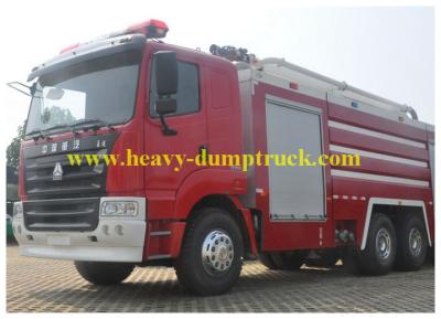 China Fire Engine Trucks SINOTRUK HOWO 375hp 6X4 16000L Carbon Steel for sale