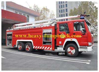 China 6X4 12 / 15 CBM fire tanker truck / water foam fire truck low pressure pump for sale