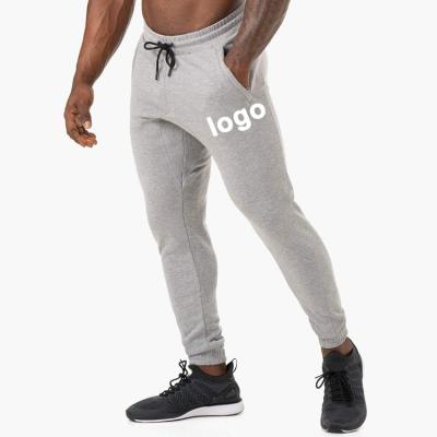 China Anti-pilling Casual Cotton Logo Stacked Sweatpants Custom Made 4X 5X Plus Size Men Track Jogger Pants With Side Pockets for sale