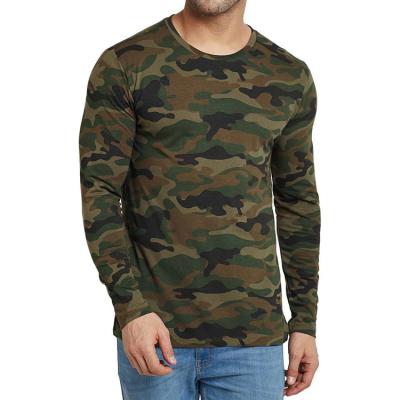 China China Manufacturer Thailand Bangladesh Camouflage Army Training Sport QUICK DRY Full Sleeve T Shirt For Men for sale