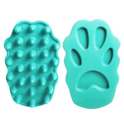 China Sustainable Food Grade Silicone Pet Bath Brushes Portable Massage Dog Grooming Silicone Shower Brush Dog Shower Massage Brush for sale