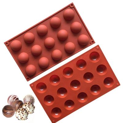 China Stocked New Design Hot Selling 6 15 Holes Silicone Molds Cake For Chocolate Molds Hot Chocolate Bomb Mold for sale