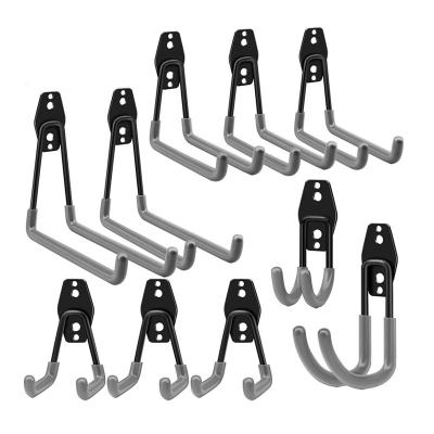 China Best Selling Heavy Duty Stored Garage Storage Hooks Double Hooks Wall Mount Hangers for sale