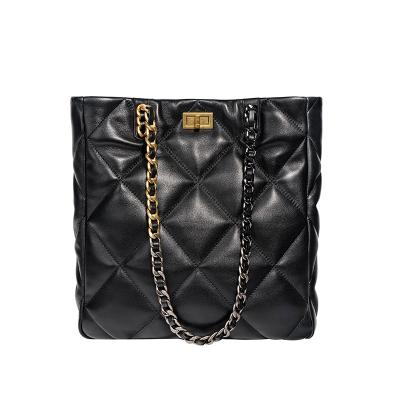 China Other Designer Handbags Famous Brands Luxury Bag Women's High Quality ote Bag Sheepskin One Shoulder Fashion Rhombic Chain Bag for sale