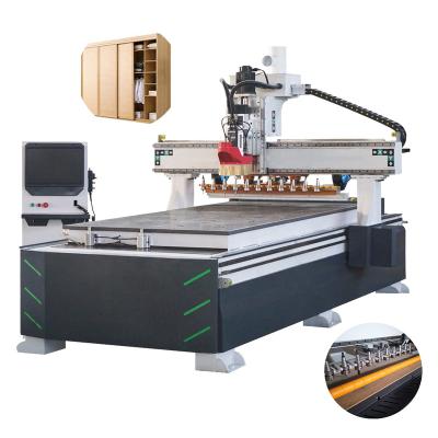 China High Quality 1325 ACRYLIC ALUMINUM WOOD ATC ATC Tool Change Machining Center Woodworking CNC Wood Router Machine For MDF CNC Router axis of DSP Cabinets 4 for sale