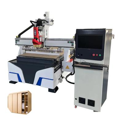 China MDF Tool 1325 1530 ALUMINUM WOOD ACRYLIC ALUMINUM Auto Change Router Woodworking CNC Router Wood Carving CNC Engraving Rotary CNC 4x DSP machines for sale