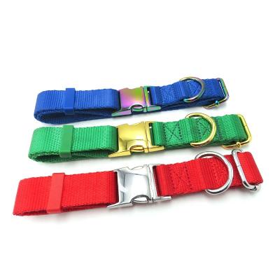 China OEM Customized Walking Dog Collars Nylon Adjustable Night Basic Training Obstruction Pet Safety Walking Dog Collar for sale