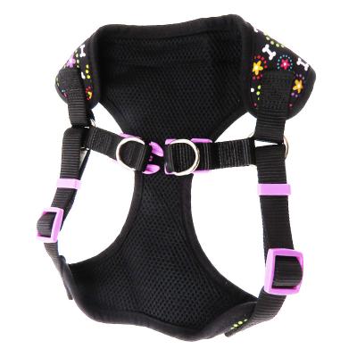 China Good Quality Adventure Pet Product Durable Adjustable Print Gift Nylon Padded Dog Harness for sale