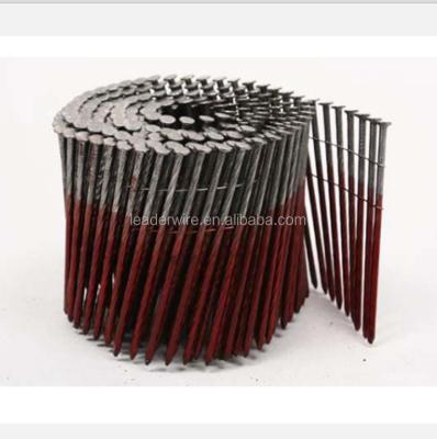 China Smooth Flat Product Flat Head Carbon Steel Paslode Leg Wire Paddle Coil Nails for sale