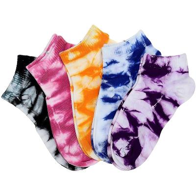 China Colorful Cotton Casual Womens Breathable Ankle Tie Dye Ankle Boots Breathable Custom for sale