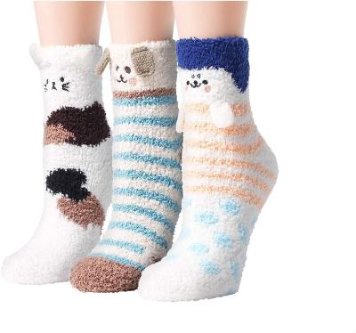 China Manufacturer Comfortable Winter Cartoon Fuzzy Crew Sock Custom Anti Slip QUICK DRY QUICK DRY for sale