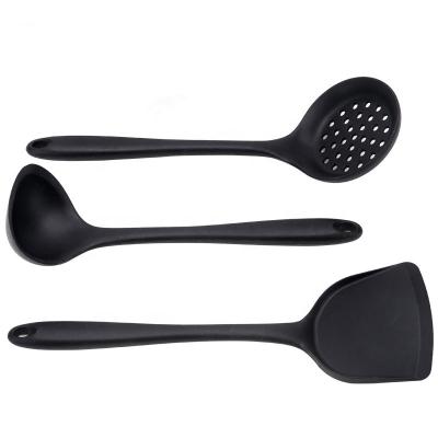 China Viable Hot Sale 3Pcs Set Soft Silicone Kitchen Utensil Non-Stick Silicone Kitchen Accessories for sale