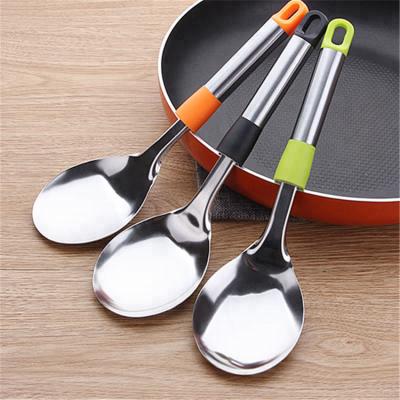 China New Product Sustainable Ideas Kitchen Accessories Cooking Scoop 304 Stainless Steel Rice Spoons for sale