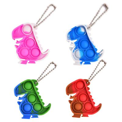 China Mini Stress Reliever Push Bubble Silicone Sensory Busy Person Toys New Design Silicone Key Chains Toy Toys for sale