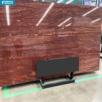 China Modern Chinese Red Marble Onyx Marble Stone Slab Flooring Natural Marble Tiles for sale