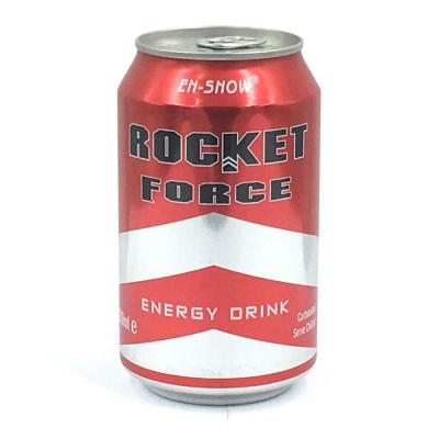 China Low Fat Popular 330mL Canned ROCKET FORCE Energy Drink With Carbonate for sale