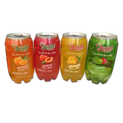 China 300ml PET Natural Canned Fruit Flavor Soda Drink With Carbonate for sale