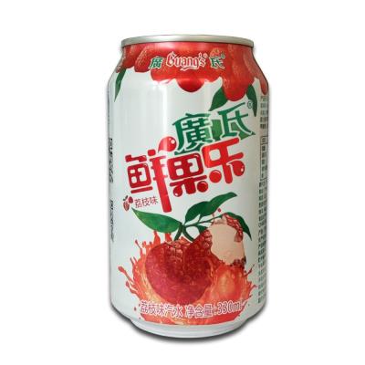 China Cheap price low fat 330ml can (tinned) fruity soda drink in China for sale