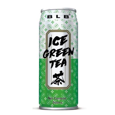 China Tea Drinks Low Sugar Popular Ice Green Tea 240ml Can for sale