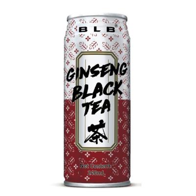 China Low Sugar Healthy Tea Drinks Giseng Black Tea 240ml Can for sale