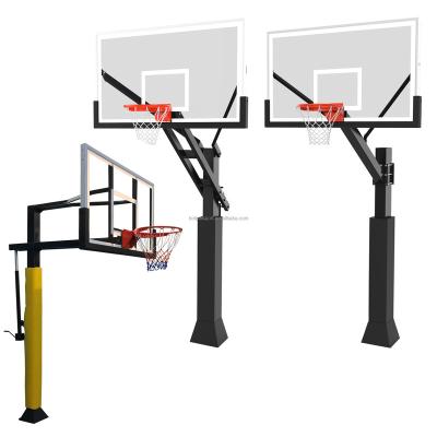 China Game Basketball USA Market Inground Basketball Rack Adjustable Basketball Hoop System for sale