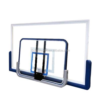 China Gym Indoor Outdoor Safety 12mm Basketball Tempered Glass Basketball Backboard Shatterproof Basketball Board for sale