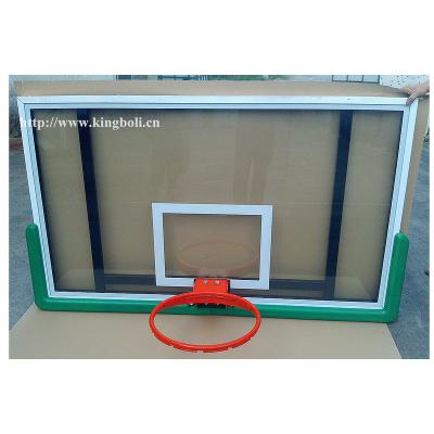 China Good quality aluminum frame tempered glass and steel frame PU padding tempered glass basketball backboard for sale