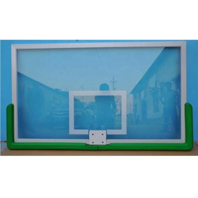 China Aluminum Tempered Glass Frame PU Padding Tempered Glass Clear Basketball Backboard for sale