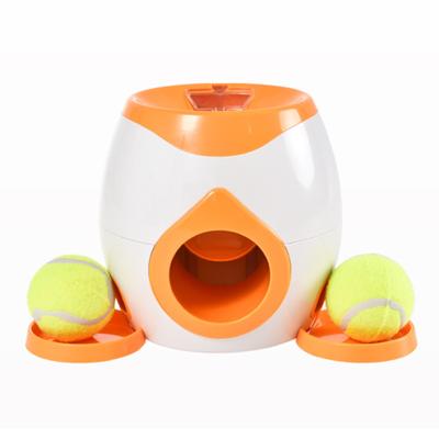 China New Style Dog Tennis Food Reward Machine Viable Dog Interactive Training Intelligent Automatic Pet Toys for sale