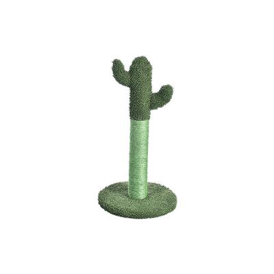 China Sustainable Stability Fur Toweling Material Modern Cat Tree House Cat Tree Cactus for sale