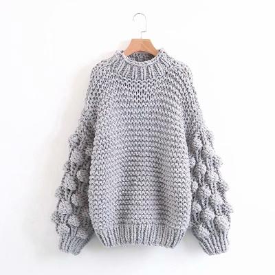 China 2020 QUICK DRY high quality warm long sleeves jump stitch ladies pullover hand made sweater for sale