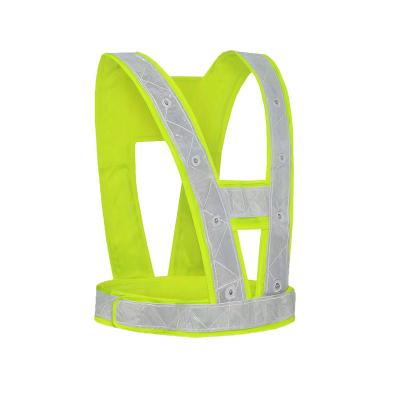 China ANSI Standard Lightweight Reflective CE Vest Safety Tape Reflective Belts Traffic Vest Reflective Mesh Adjustable Safety Officer Vests for sale