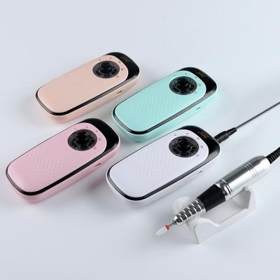 China Wholesale Nail Art Beauty SML Factory Cordless Rechargeable Low Noise Nail Drill 35000rpm White Nail Drill for sale