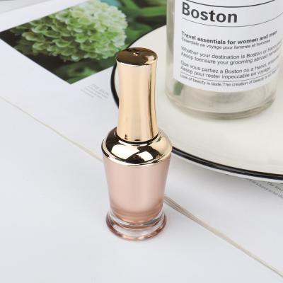 China Packaging cosmetics wholesale small luxury empty nail polish bottle rose cute gold nail polish bottle for sale