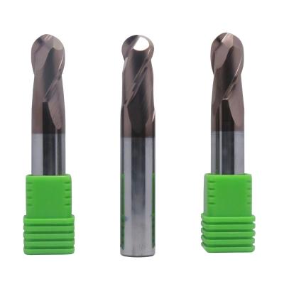 China Carbide High Efficiency 2 Flute Ball Nose End Mills Milling Cutter Solid Carbide End Mill CNC Plastic Mold Tools for sale