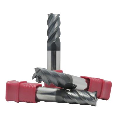 China Carbide HRC45/55/65 Tungsten Milling Cutter Customized CNC 1F/2F/3F/4F Non-standard Solid Carbide Flat End Mill for sale