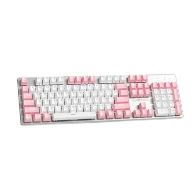 China For Desktop Dual Color PC Gaming Keyboard And Mouse Set For Cute Girls Mechanical Keyboard for sale