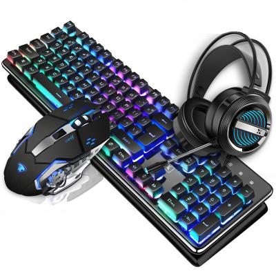 China For Classic USB Feel Mechanical Keyboard PC Gaming Desktop Cable Keyboard and Mouse Three Piece Set for sale