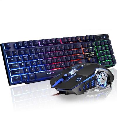 China For Desktop GX50 Wired USB Mechanical Feel Keyboard PC Gaming Keyboard and Mouse Set for sale