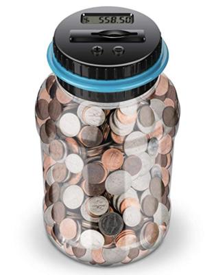 China Gifts Or Kids Toys OEM Electronic Piggy Bank With Digital Coin Counter Money Jar for sale