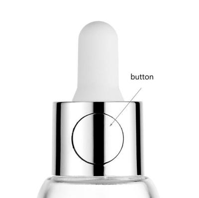 Cina 2023 NEW Button Dropper With Glass Bottle Essential Oil Bottle 15ML in vendita