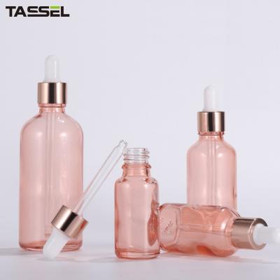 Cina Contagoccia di vetro delle bottiglie 60ml 80ml 18/410 del contagoccia dell'olio essenziale di Rose Gold in vendita