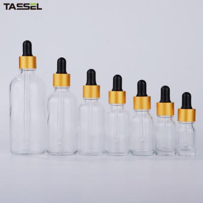 중국 5ml 10ml 투명 에센셜 오일 유리 스포이드 병 18/410 알루미늄 스포이드 판매용