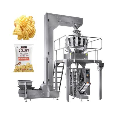 China Automatic Vertical Food Sachet Snacks Potato Chips Corn Banana Chips Packaging Machine for sale