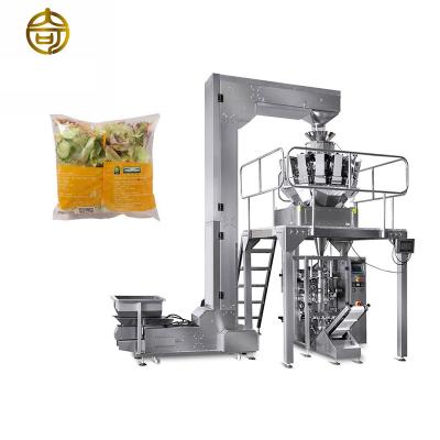 China Easy Operation 250g 300g 500g Full Automatic Weighting Salad Vegetable Filling Vertical Packing Machine for sale