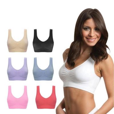 China Factory Selling Women's Seamless Fitness Ladies Breathable Hot Girl Yoga Bra Two Layer Sports Oh for sale