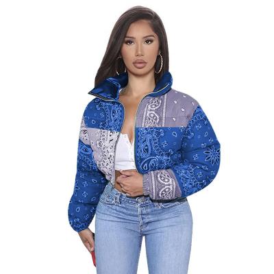 China Anti Shrink H Women Bubble Crop Ladies Down Coats Plus Size Patchwork Winter Bomber Puff Jackets Customized Size for sale