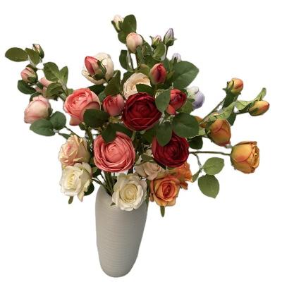 China Artificial roses ties artificial flower roses wholesale ties artificial rose for wedding home decoration for sale