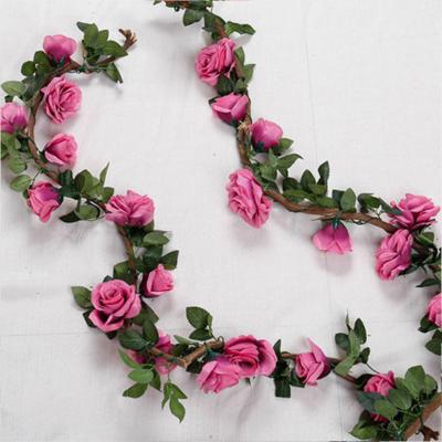 China Home.Party.Restaurant.Bar.Hotel.Wedding Cheap Artificial Silk Rose Flower Garland Silk Wreath for Home.Party.Restaurant.Bar.Hotel.Wedding Decoration for sale