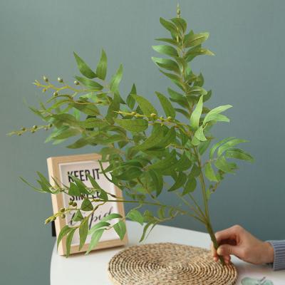 China Touch Natural Chinese Supplier Artificial Willow Leaves Bouquet Bunch And Plants For Wedding Party Decoration for sale